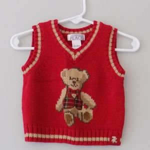 Children's Place Christmas Vest 0-3 months EUC